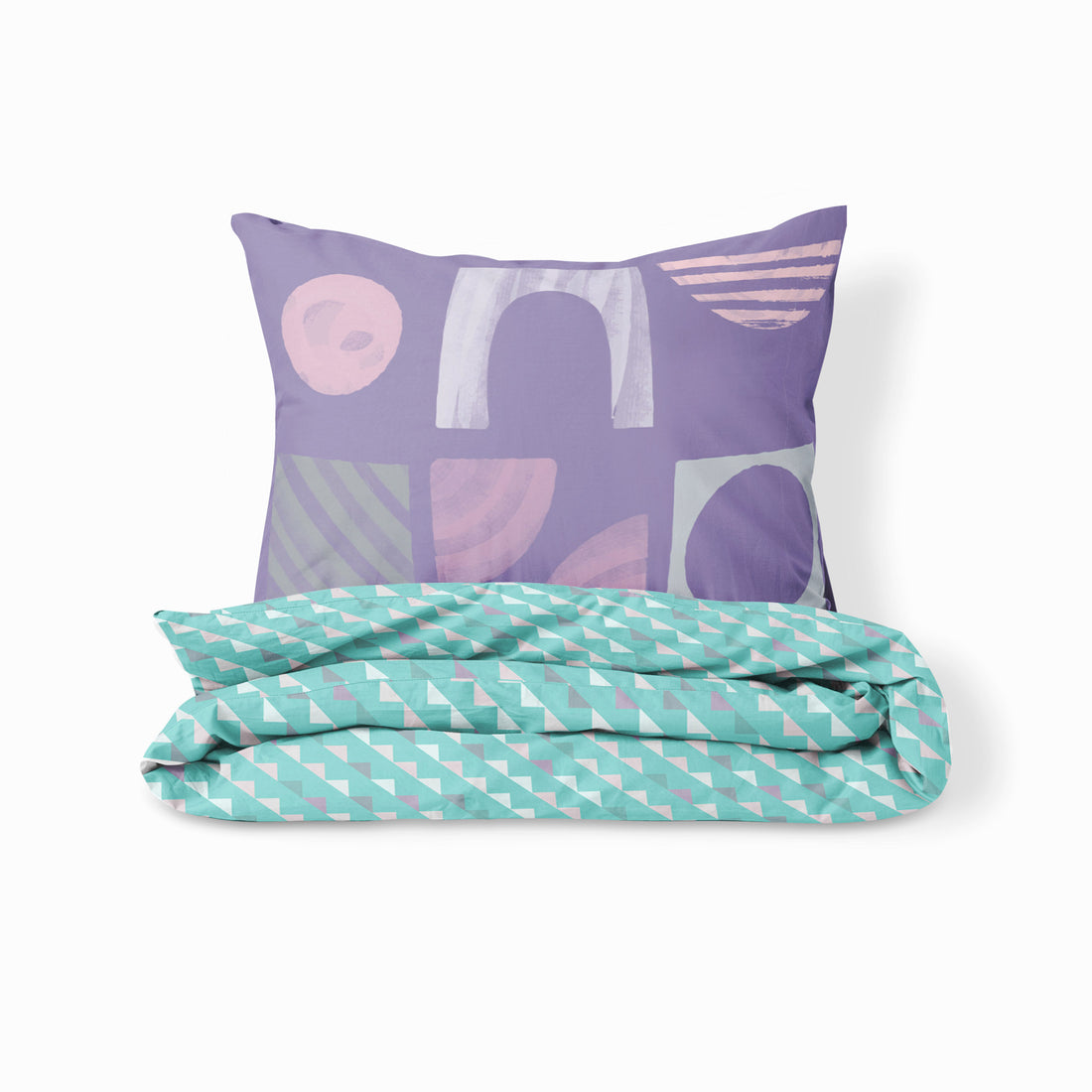 Color Block- Set of Bedsheet &amp; Pillow cover