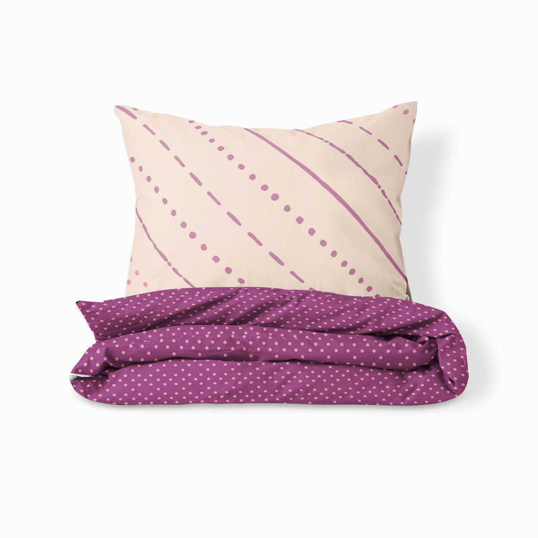 Stripes and Spots- Set of Bedsheet & Pillow cover