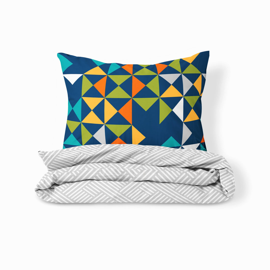 Colour Block- Set of Bedsheet & Pillow cover