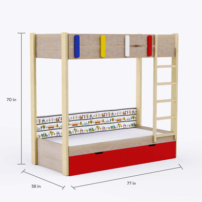 Pine Tree Single Size Bunk Bed