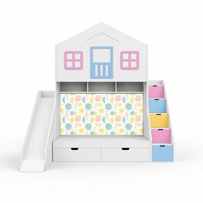 Play House Bunk Bed with Slide