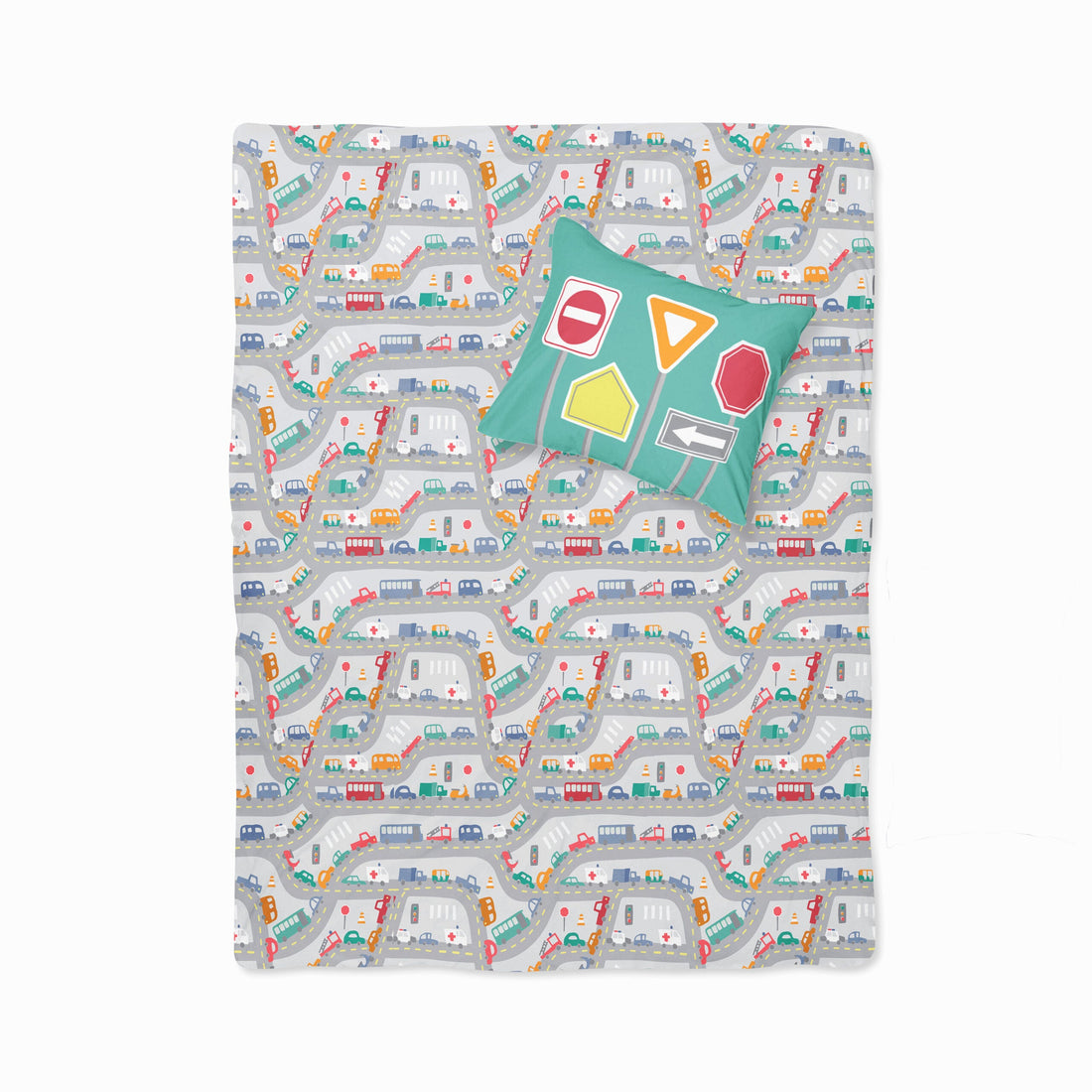Traffic Jam- Set of Bedsheet, Duvet cover & Pillow cover