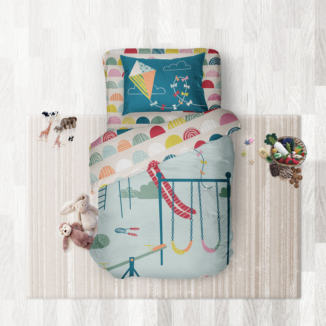 Imagination Playground- Set of Bedsheet, Duvet cover & Pillow cover