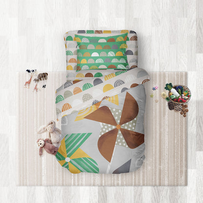 Pinwheels- Set of Bedsheet, Duvet cover &amp; Pillow cover