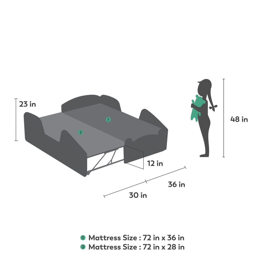 Street Car Trundle Bed (Same Level)