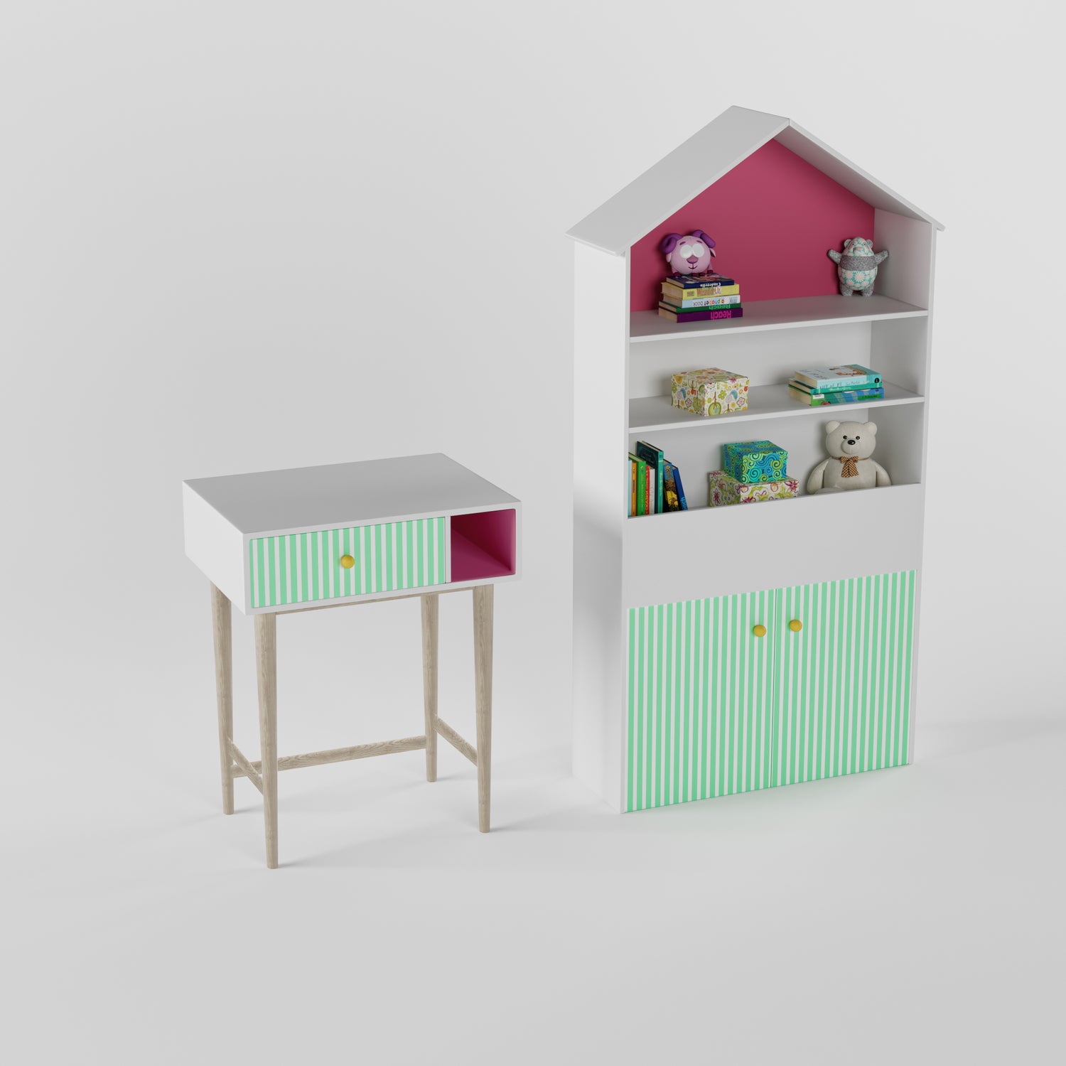 Craft Villa Toddlers’ Table with Display Cabinet