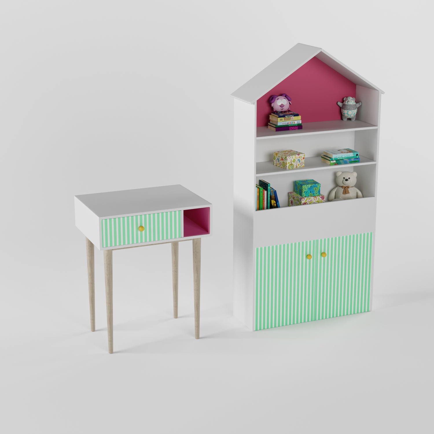 Craft Villa Toddlers’ Table with Display Cabinet