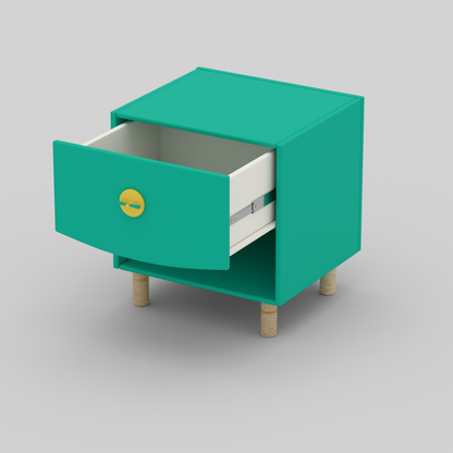 Bright Byte Bedside Table with Storage