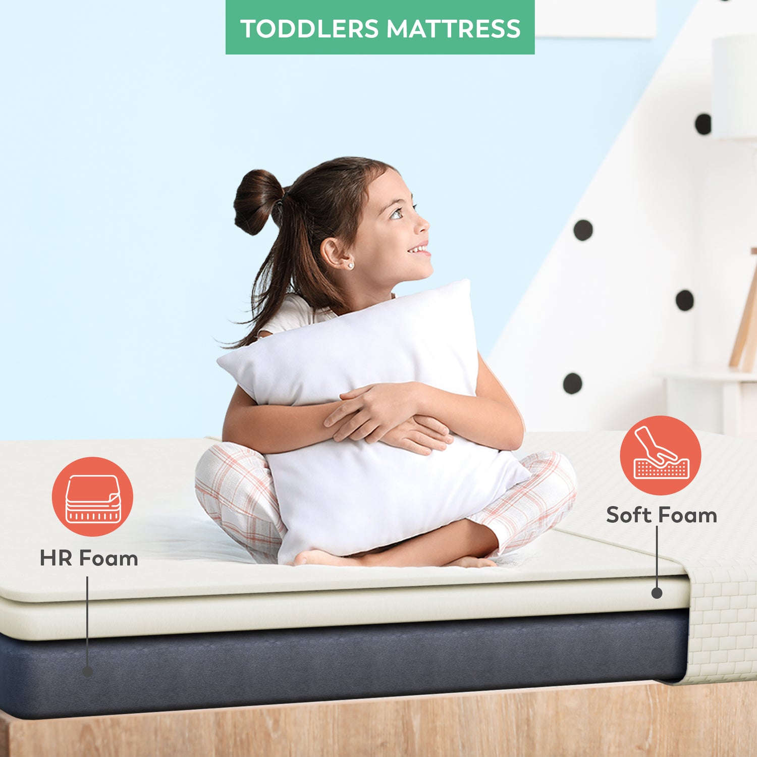 Boingg! Toddler Size Mattress - Anti-Bacteria, Aloe Vera Treated &amp; Hypoallergenic