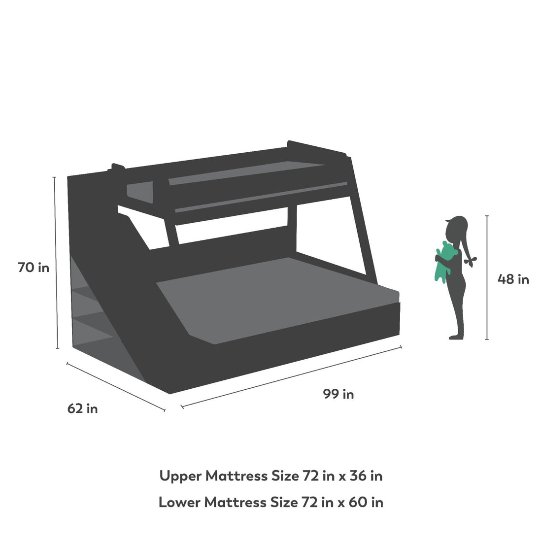 Pine Tree Bunk Bed