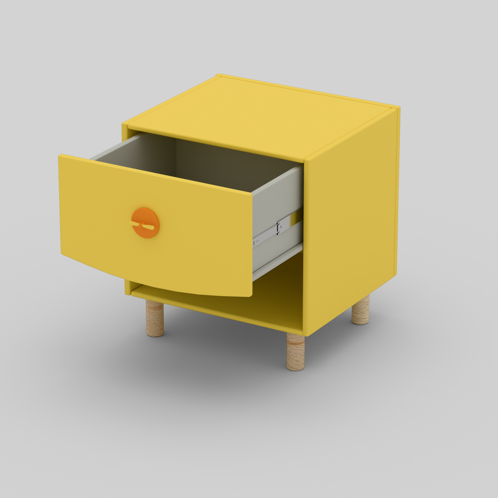 Bright Byte Bedside Table with Storage