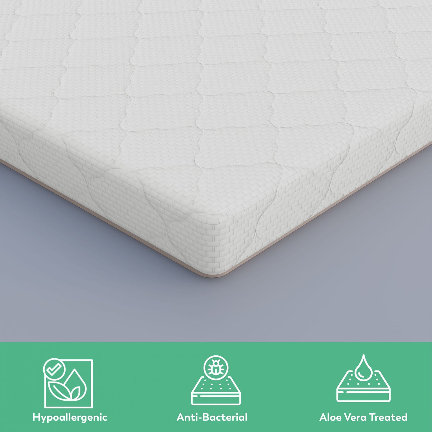 Boingg! Double Size HR Foam Mattress - Anti-Bacteria, Aloe Vera Treated &amp; Hypoallergenic