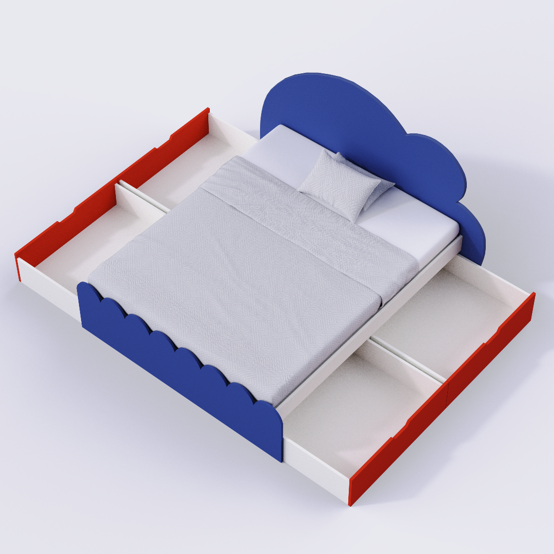 Cloud Tails Double Bed