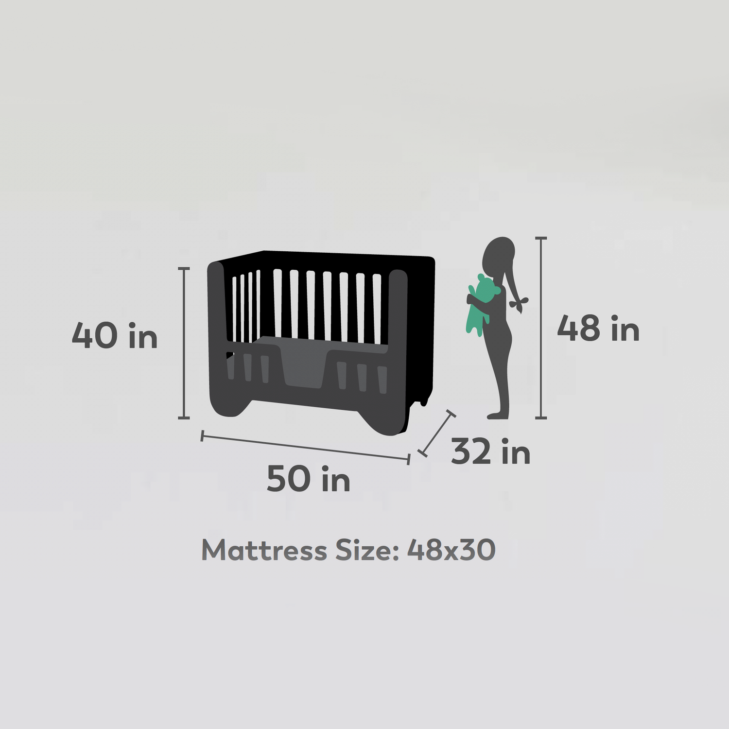 Joy Crib with/without Daybed Railing