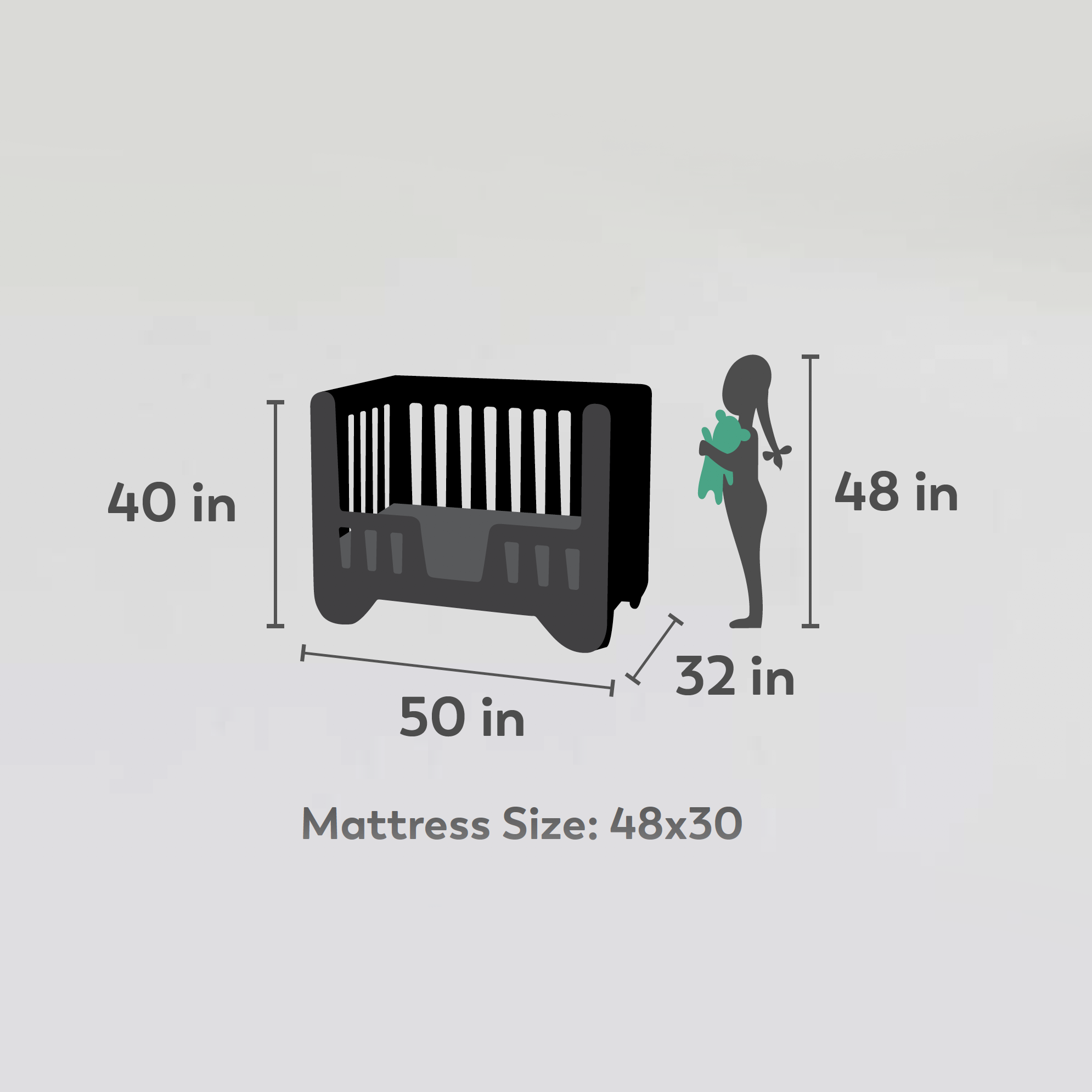 Joy Crib with/without Daybed Railing