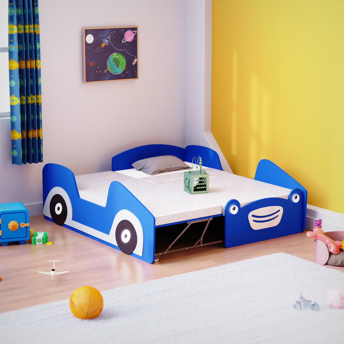 Street Car Trundle Bed (Same Level)