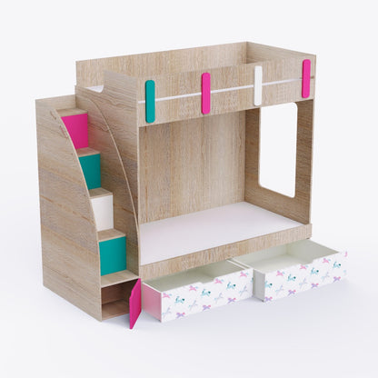 Pinwheels Storage Bunk Bed