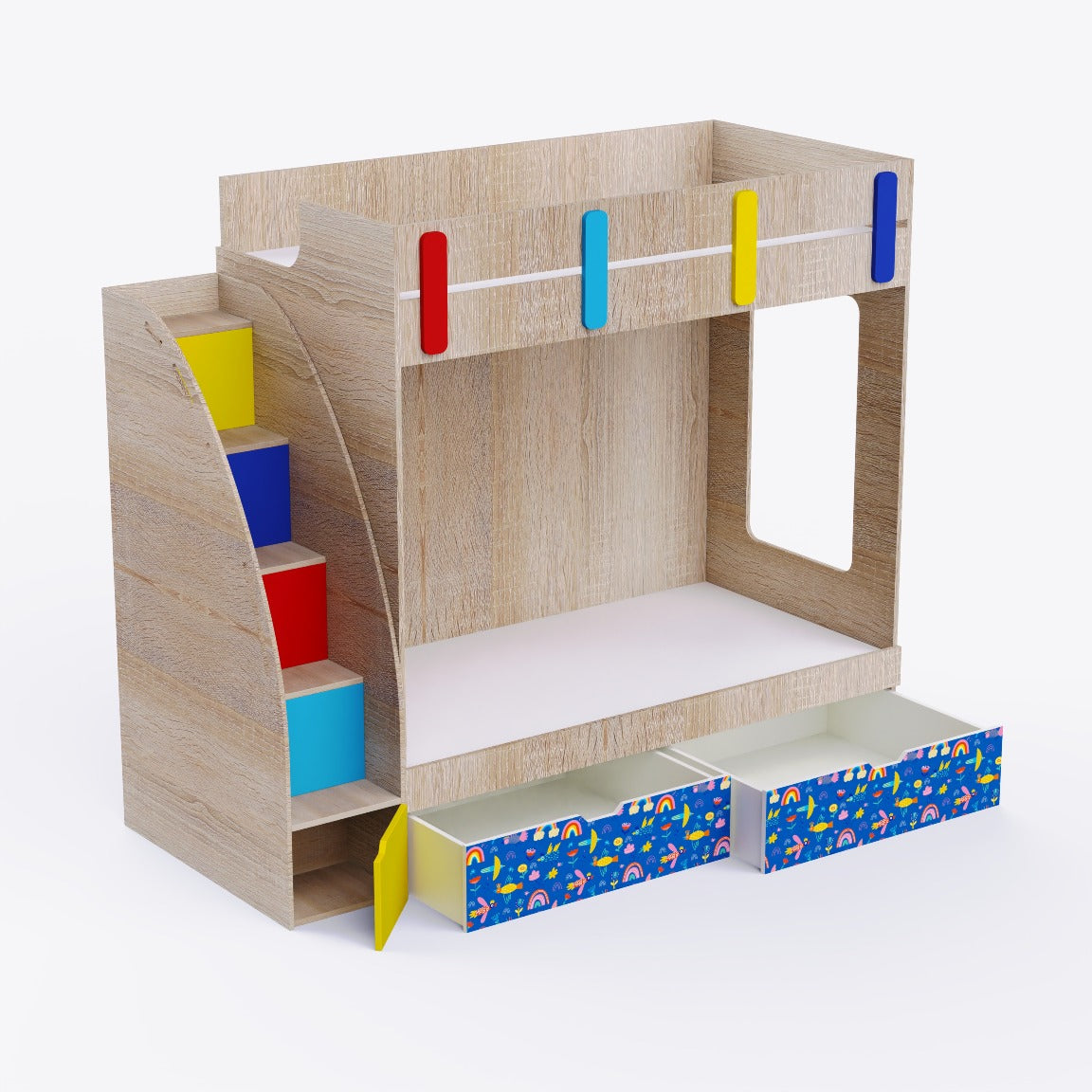 Pinwheels Storage Bunk Bed