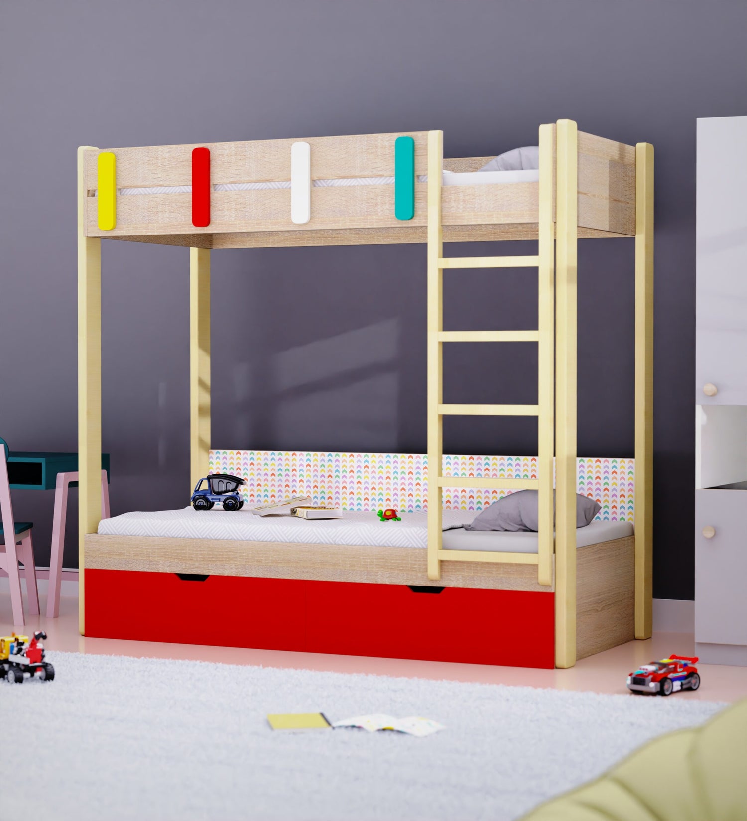 Pine Tree Single Size Bunk Bed