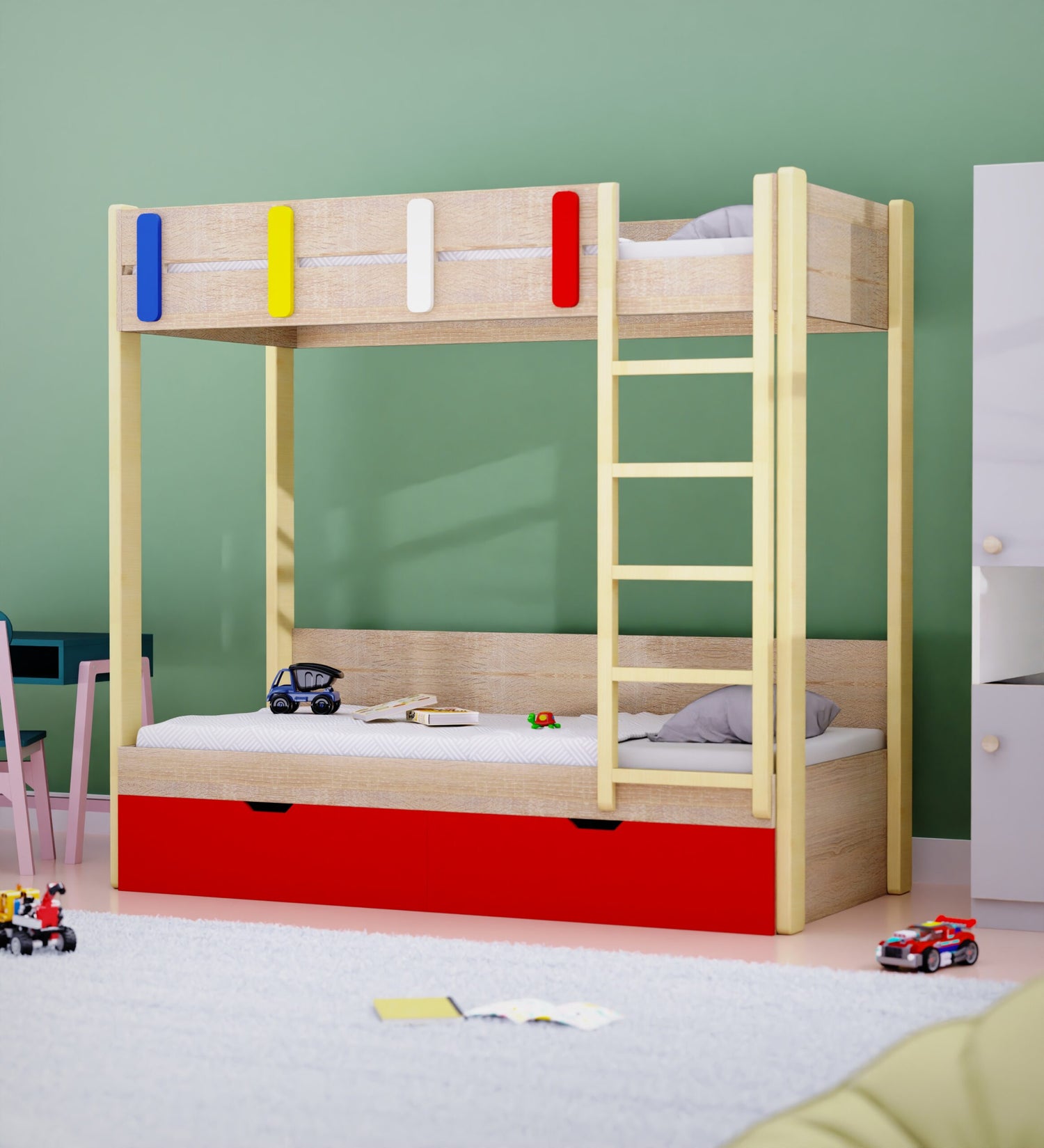 Pine Tree Single Size Bunk Bed