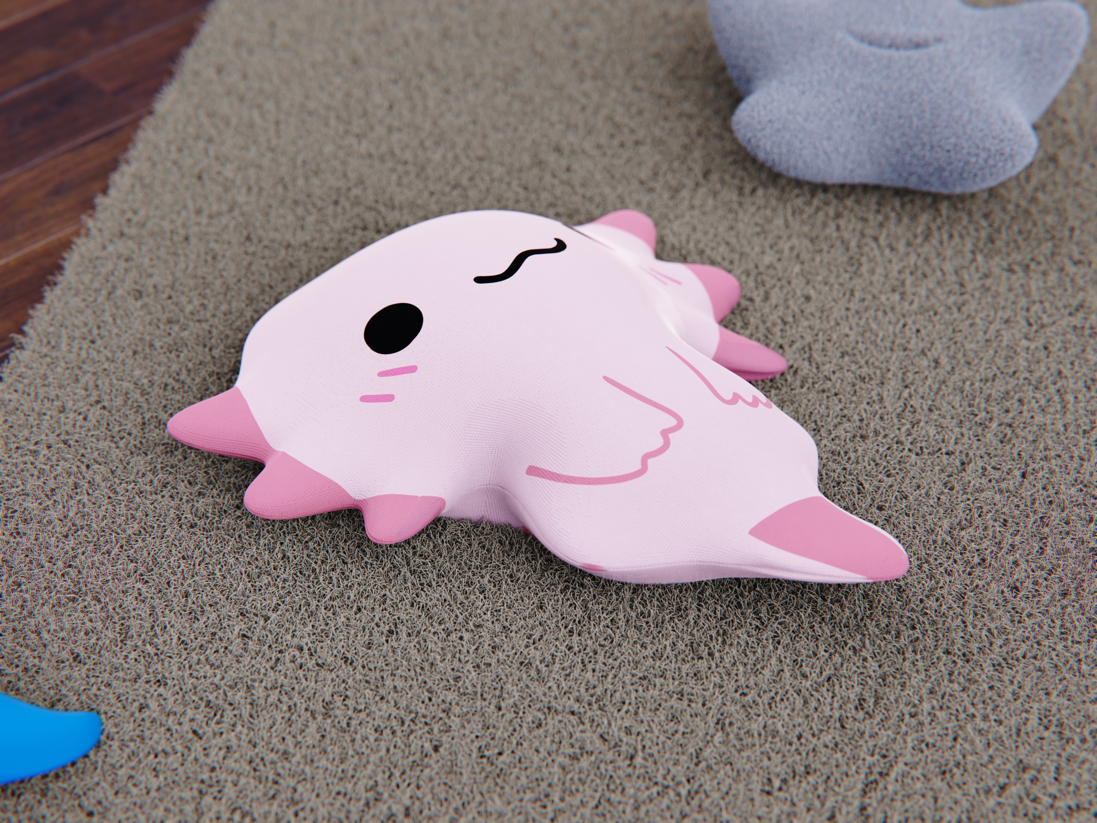 Axolotl Plushie Cushion