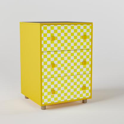 Checkerboard Chest of Drawer Cabinet