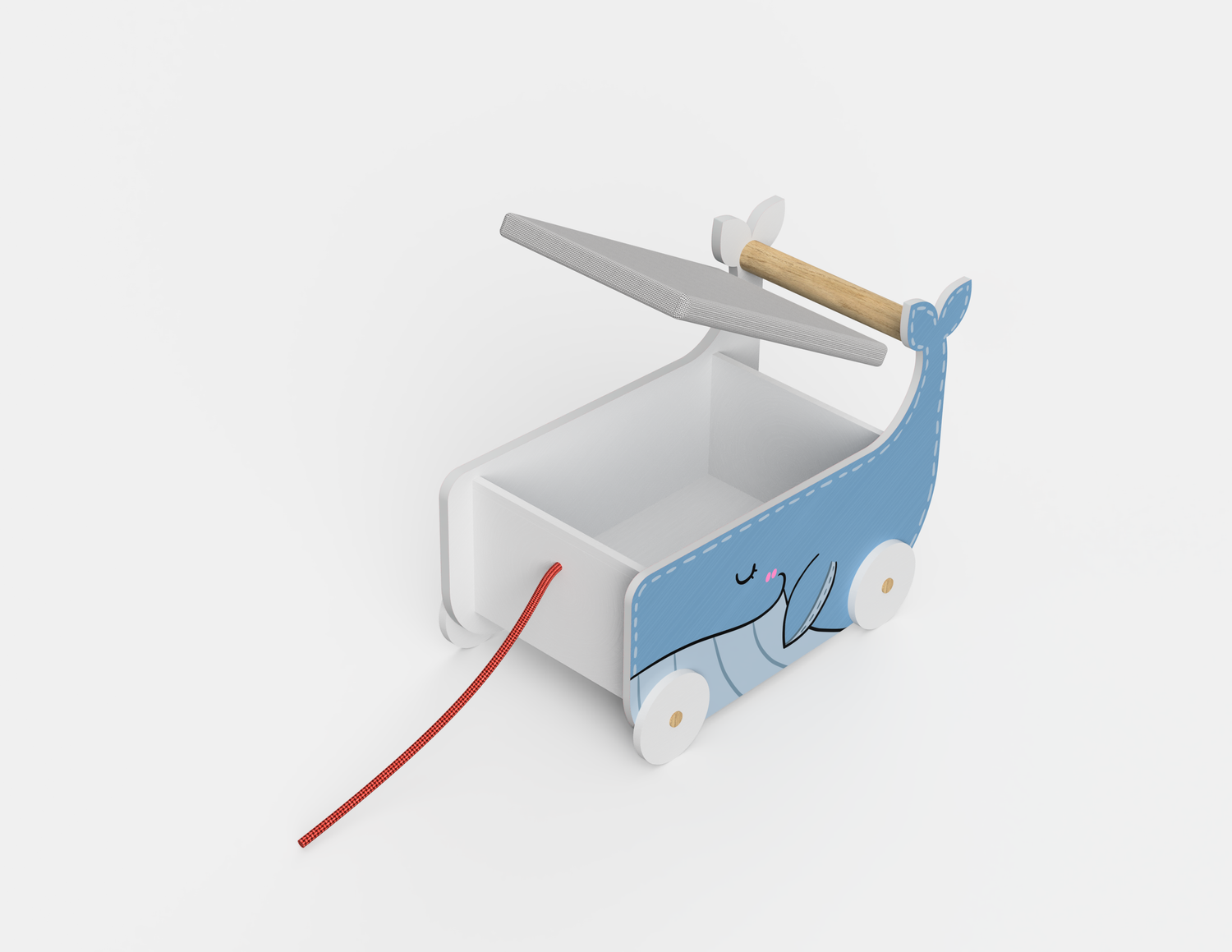 Sleepy Whale Stowaway - Blue Whale Toy Storage